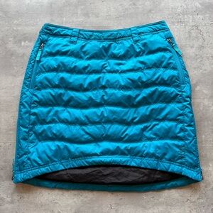 Skhoop Short Down Skirt, Blue, Size Large